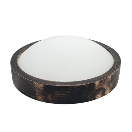 Lámpara de techo OAK SLIM 1xE27/15W/230V Ø 27 cm roble/marrón oscuro