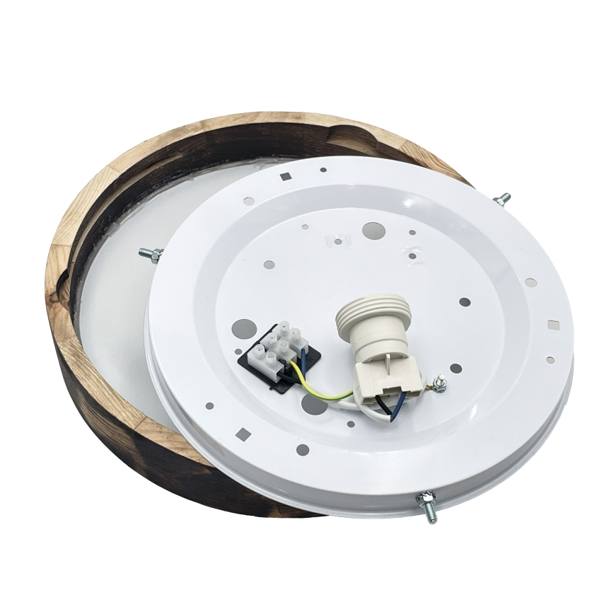Lámpara de techo OAK SLIM 1xE27/15W/230V Ø 27 cm roble/marrón oscuro
