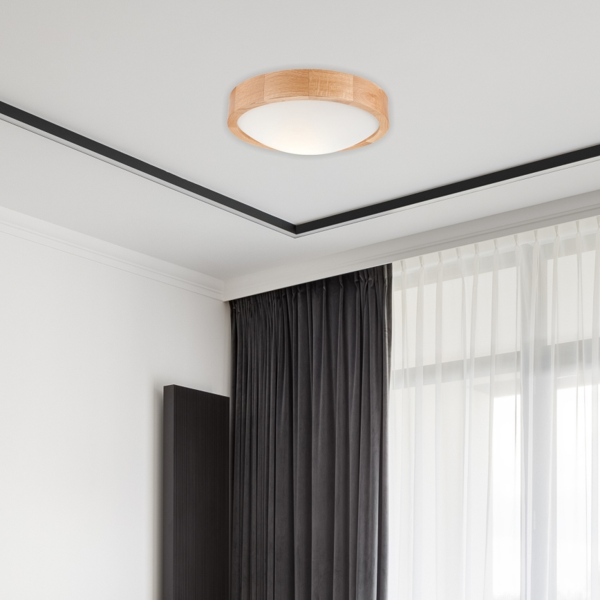 Lámpara de techo OAK SLIM 1xE27/60W/230V roble ? 27 cm