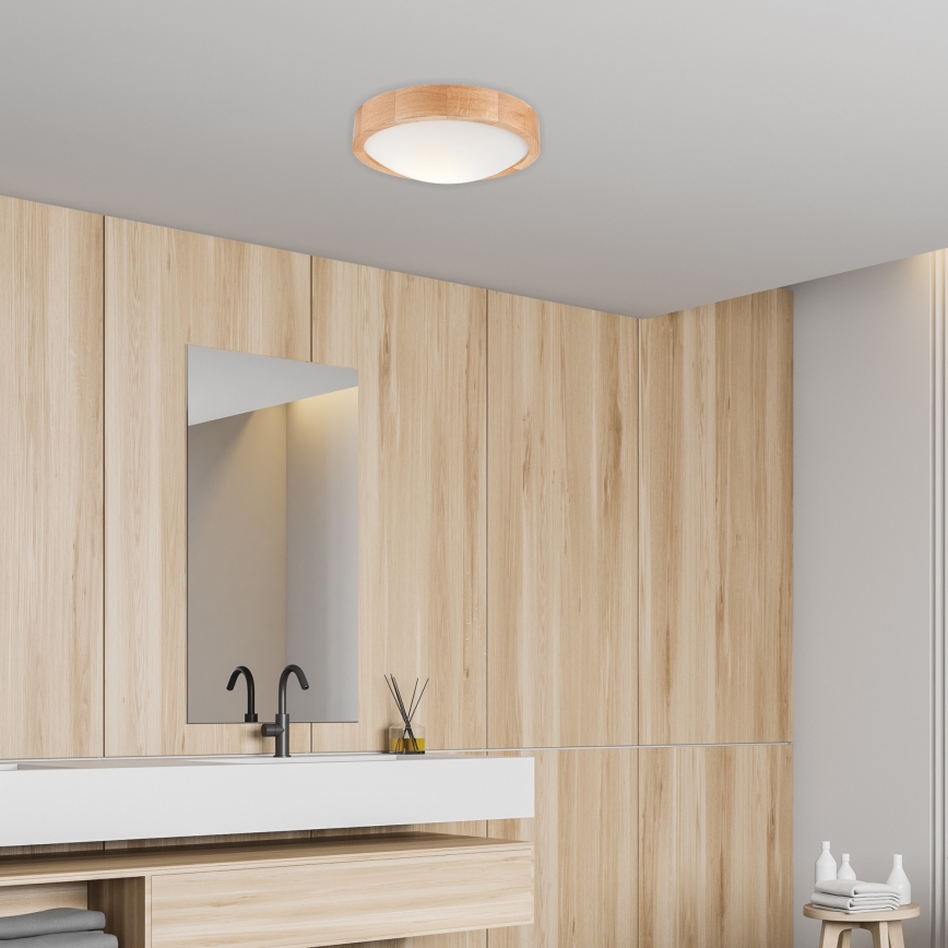 Lámpara de techo OAK SLIM 1xE27/60W/230V roble ? 27 cm