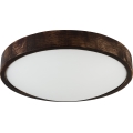 Lámpara de techo OAK SLIM 2xE27/15W/230V Ø 37 cm roble/marrón oscuro