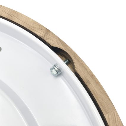 Lámpara de techo OAK SLIM 2xE27/15W/230V Ø 37 cm roble/marrón oscuro