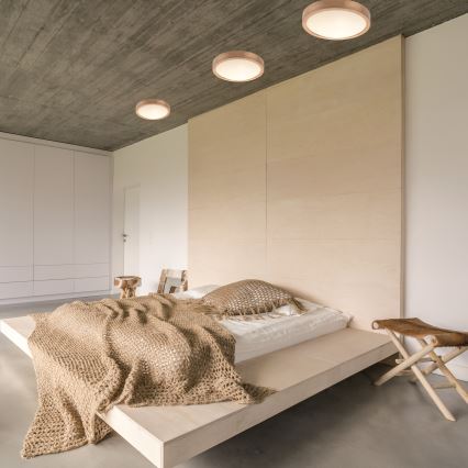 Lámpara de techo OAK SLIM 2xE27/60W/230V roble ? 37 cm