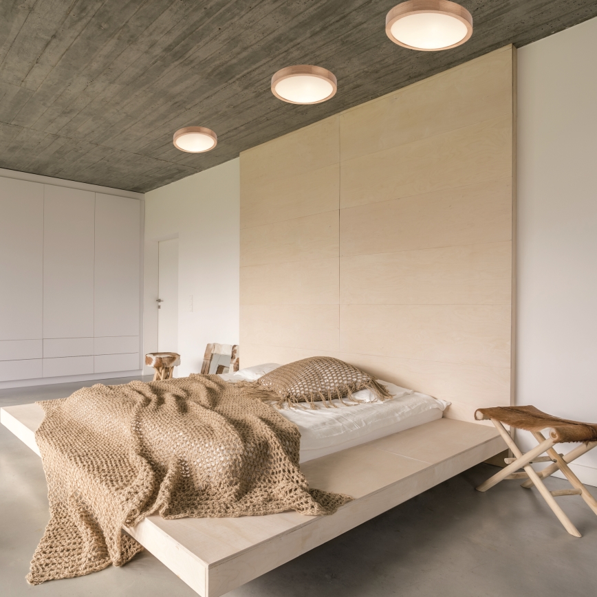 Lámpara de techo OAK SLIM 2xE27/60W/230V roble ? 37 cm