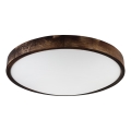 Lámpara de techo OAK SLIM 3xE27/15W/230V diámetro 47 cm roble/marrón oscuro