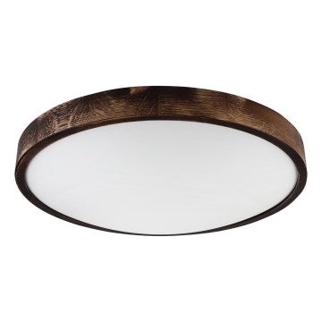 Lámpara de techo OAK SLIM 3xE27/15W/230V diámetro 47 cm roble/marrón oscuro