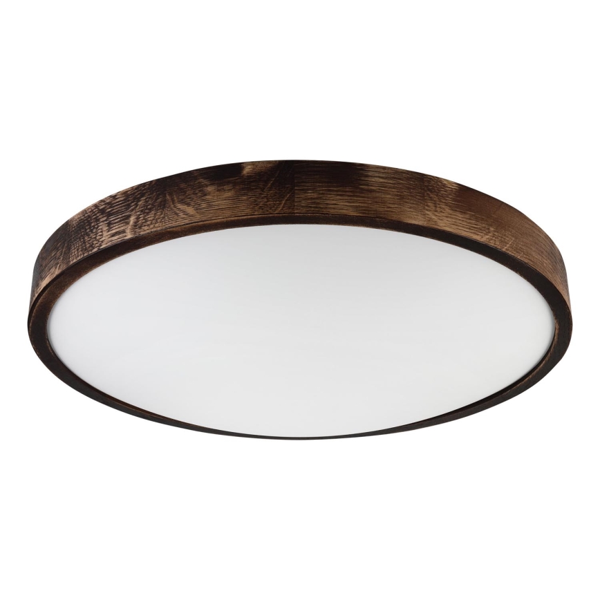 Lámpara de techo OAK SLIM 3xE27/15W/230V diámetro 47 cm roble/marrón oscuro