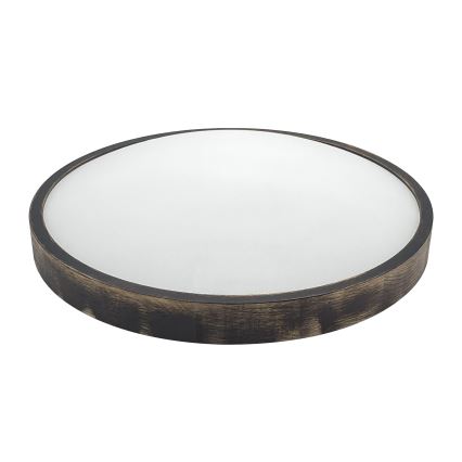 Lámpara de techo OAK SLIM 3xE27/15W/230V diámetro 47 cm roble/marrón oscuro