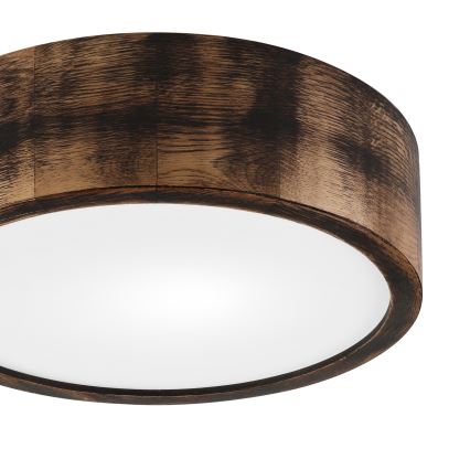 Lámpara de techo OAK SMOKY 1xE27/15W/230V Ø 27,5 cm roble/marrón oscuro