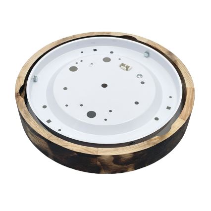 Lámpara de techo OAK SMOKY SLIM 1xE27/15W/230V Ø 27 cm roble/marrón oscuro