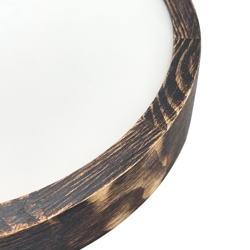 Lámpara de techo OAK SMOKY SLIM 1xE27/15W/230V Ø 27 cm roble/marrón oscuro