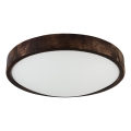 Lámpara de techo OAK SMOKY SLIM 2xE27/15W/230V Ø 37 cm roble/marrón oscuro