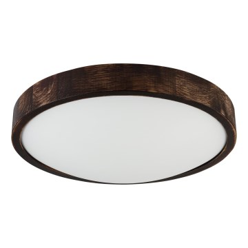 Lámpara de techo OAK SMOKY SLIM 2xE27/15W/230V Ø 37 cm roble/marrón oscuro