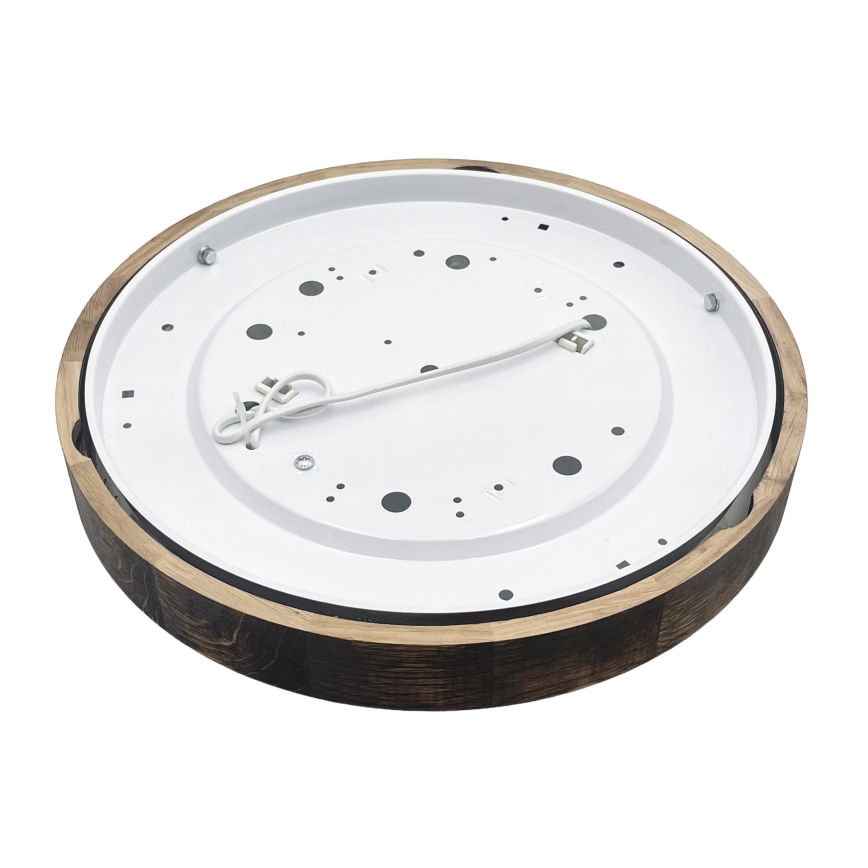 Lámpara de techo OAK SMOKY SLIM 2xE27/15W/230V Ø 37 cm roble/marrón oscuro