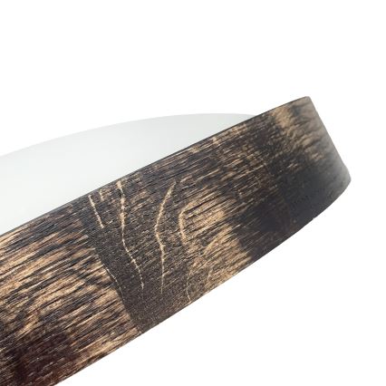 Lámpara de techo OAK SMOKY SLIM 2xE27/15W/230V Ø 37 cm roble/marrón oscuro