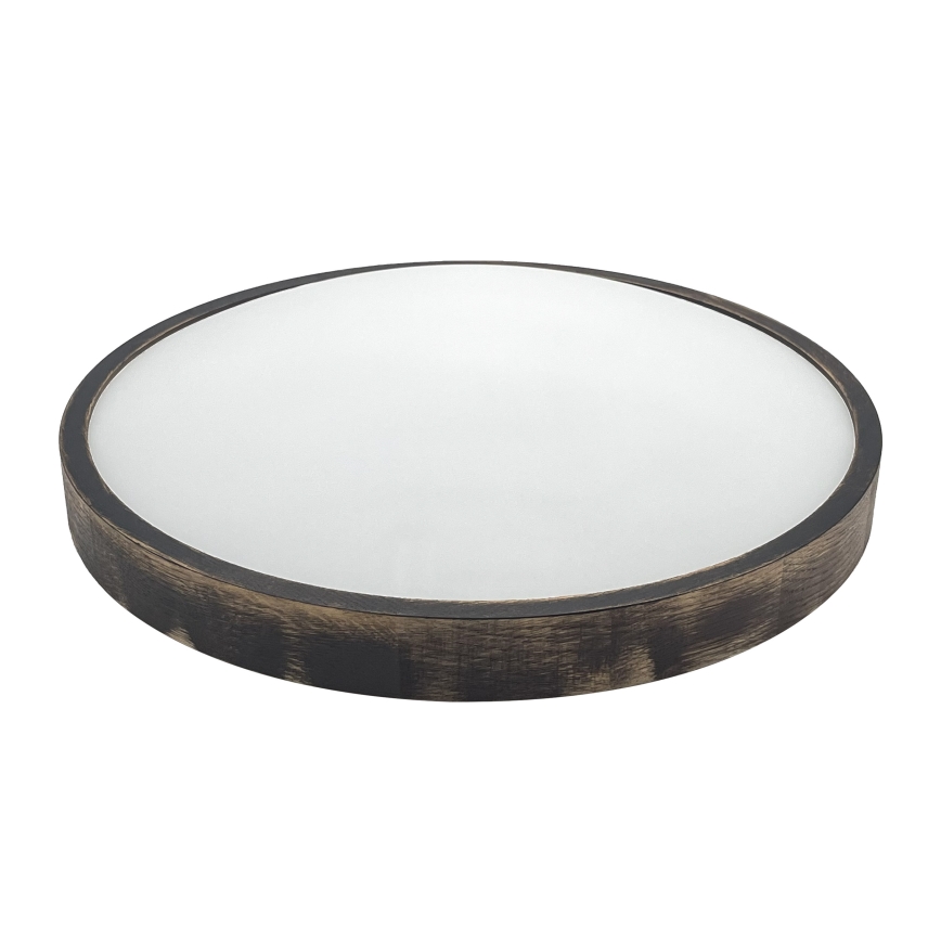 Lámpara de techo OAK SMOKY SLIM 3xE27/15W/230V Ø 47 cm roble/marrón oscuro