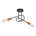 Lámpara de techo OXFORD 2xE27/15W/230V negro