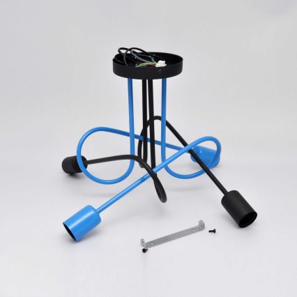 Lámpara de techo OXFORD 4xE27/15W/230V negro/azul