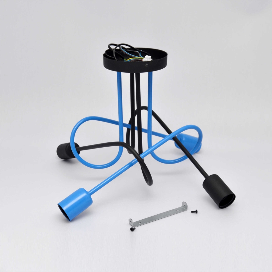 Lámpara de techo OXFORD 4xE27/15W/230V negro/azul