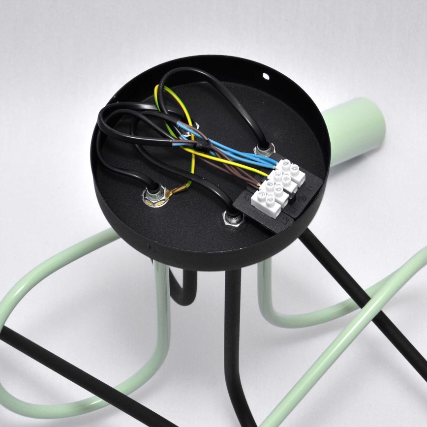 Lámpara de techo OXFORD 4xE27/15W/230V negro/verde