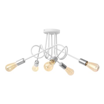 lámpara de techo OXFORD 5xE27/15W/230V blanca