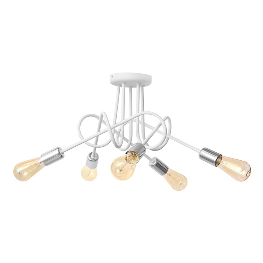 lámpara de techo OXFORD 5xE27/15W/230V blanca