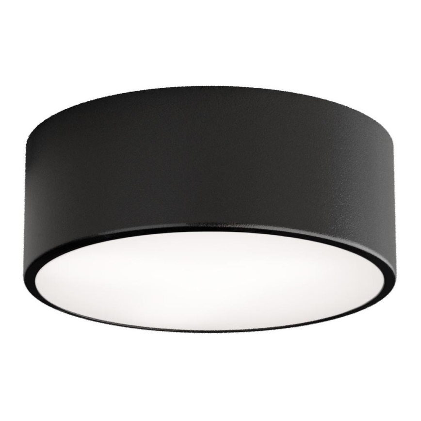 Lámpara de techo para baño con sensor CLEO 1xE27/24W/230V, diámetro 20 cm, IP54, negra