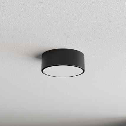 Lámpara de techo para baño con sensor CLEO 1xE27/24W/230V, diámetro 20 cm, IP54, negra