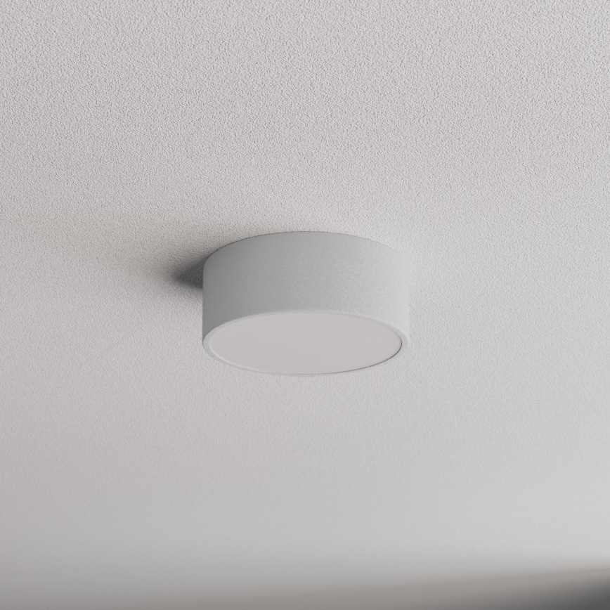 Lámpara de techo para baño con sensor CLEO 1xE27/24W/230V Ø 20 cm IP54 gris