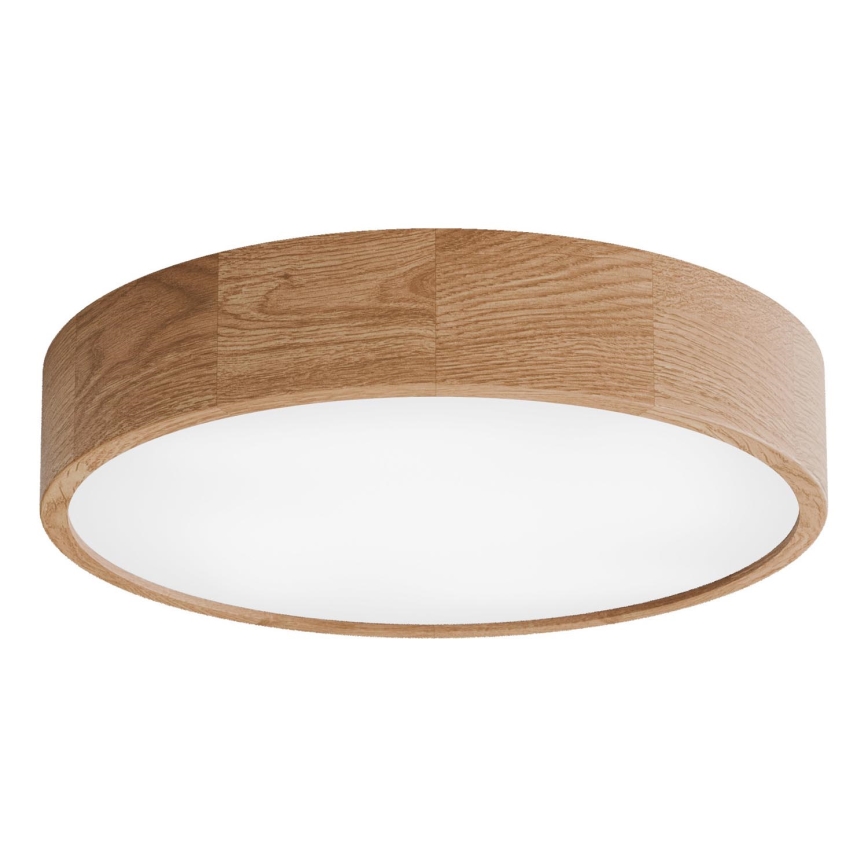 Lámpara de techo para baño con sensor CLEO 4xE27/24W/230V, diámetro 47,5 cm, IP54, acabado roble