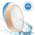 Lámpara de techo para baño NATURAL 3xE27/15W/230V IP54 pino Ø 37 cm