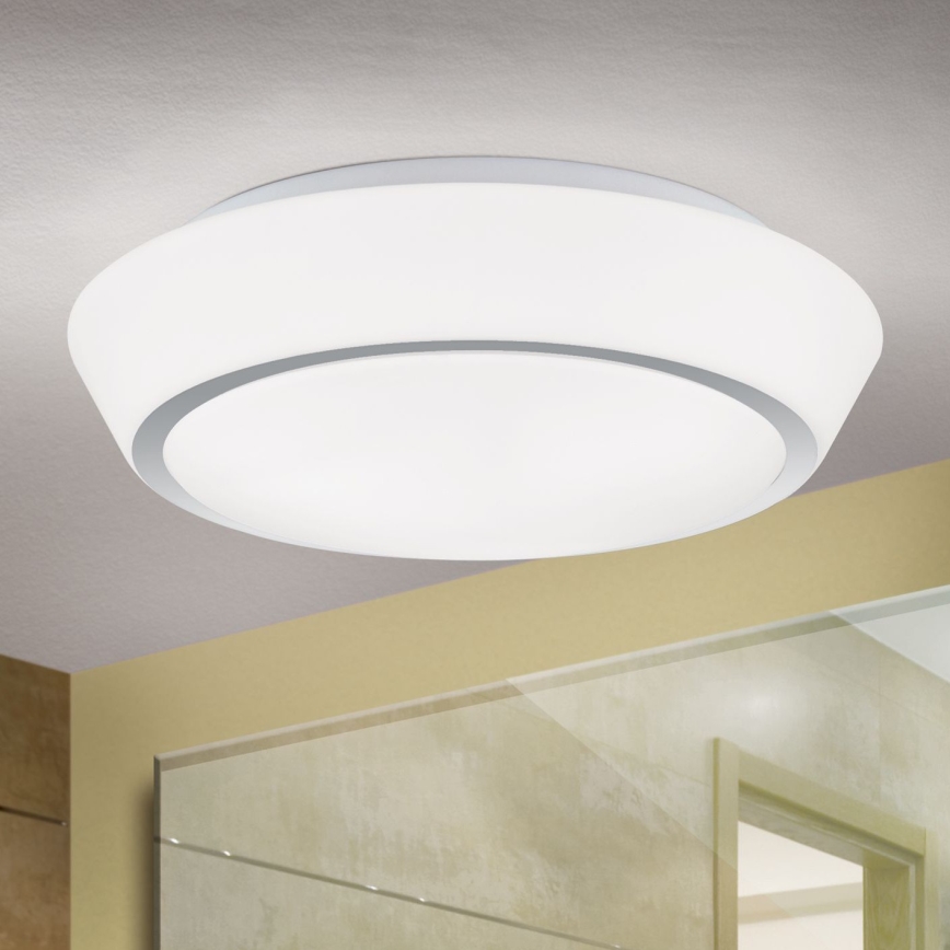 Lámpara de techo para baño TENA 3x E27 60 W 230 V Ø 38 cm IP44 blanca