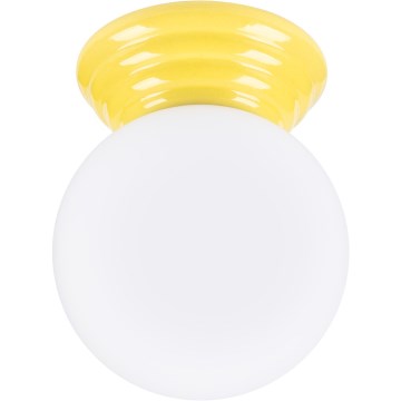 Lámpara de techo para baño ZORI 1xG9/8W/230V Ø 12 cm IP44 amarilla