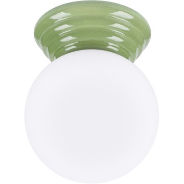 Lámpara de techo para baño ZORI 1xG9/8W/230V Ø 12 cm IP44 verde