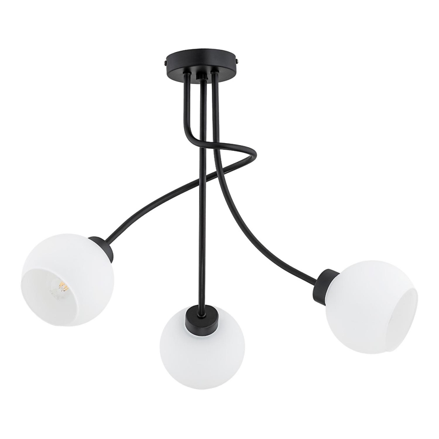 Lámpara de techo PLENA 3xE27/15W/230V negro