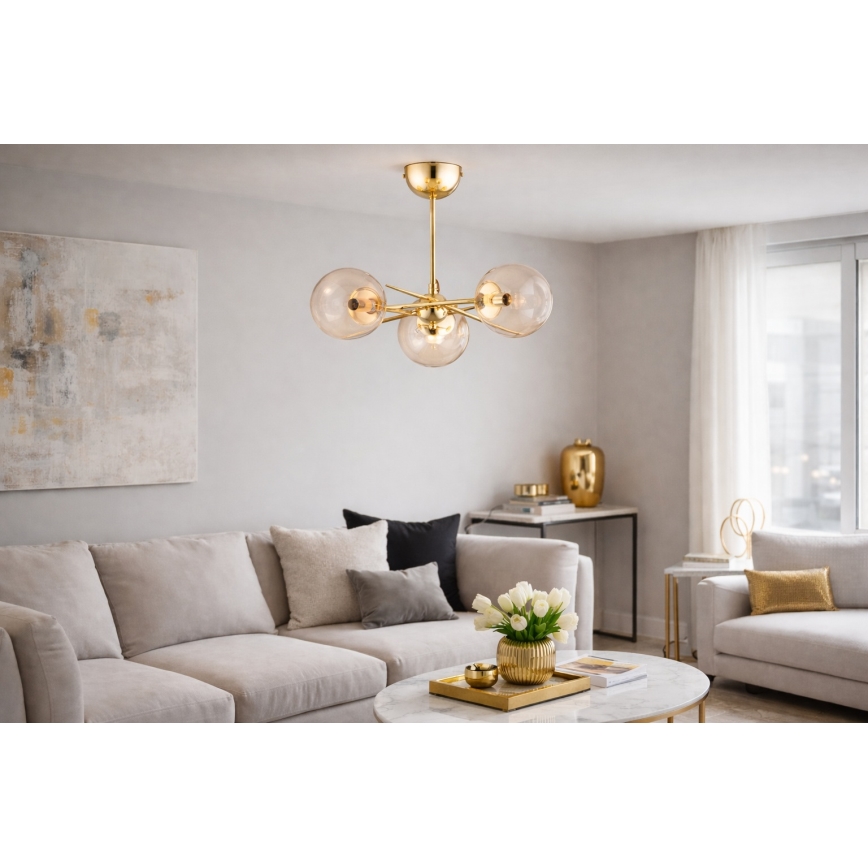 Lámpara de techo PRIMERY 5xE14/10W/230V dorado