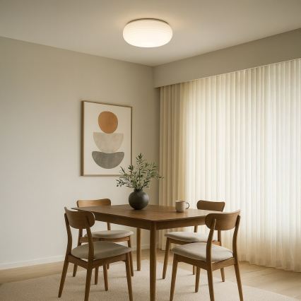 Lámpara de techo PULSO 3xE27/15W/230V, diámetro 42 cm, blanca