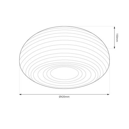 Lámpara de techo PULSO 3xE27/15W/230V, diámetro 42 cm, blanca