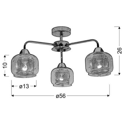 Lámpara de techo RAY 3xE14/40W/230V