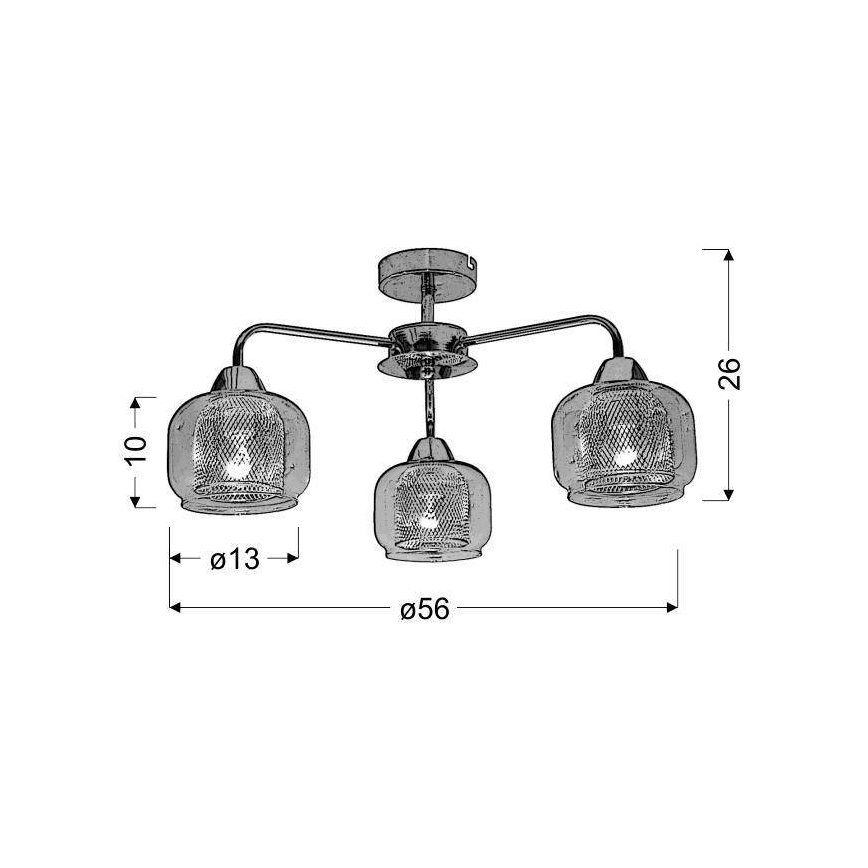 Lámpara de techo RAY 3xE14/40W/230V