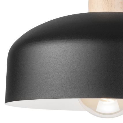 Lámpara de techo RINA 1xE27/15W/230V negro/haya