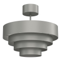 Lámpara de techo RINGS 1xE27/15W/230V gris