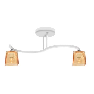 Lámpara de techo SANTOS 2xE27/15W/230V blanco/naranja