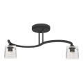 Lámpara de techo SANTOS 2xE27/15W/230V negro/clara