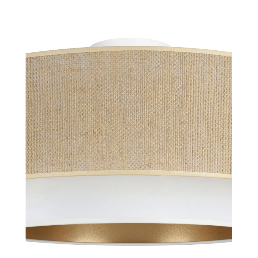 Lámpara de techo SARTA 1xE27/60W/230V Ø 45 cm blanco/yute