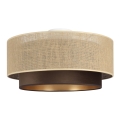 Lámpara de techo SARTA 1xE27/60W/230V Ø 45 cm marrón/yute