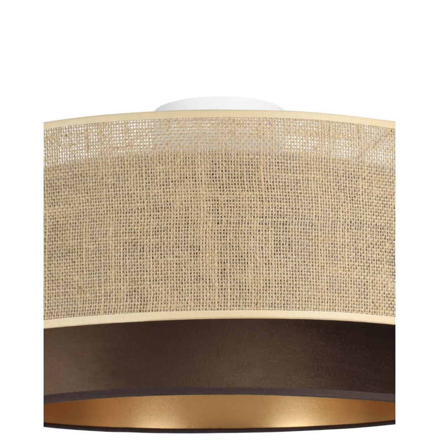 Lámpara de techo SARTA 1xE27/60W/230V Ø 45 cm marrón/yute