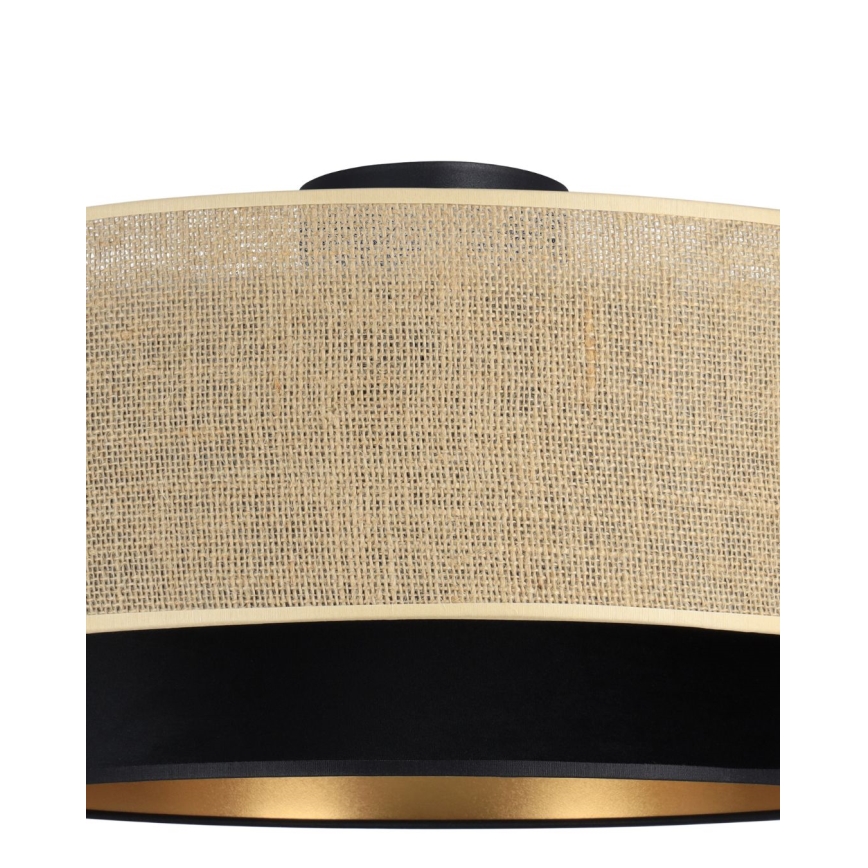 Lámpara de techo SARTA 1xE27/60W/230V Ø 45 cm negro/yute