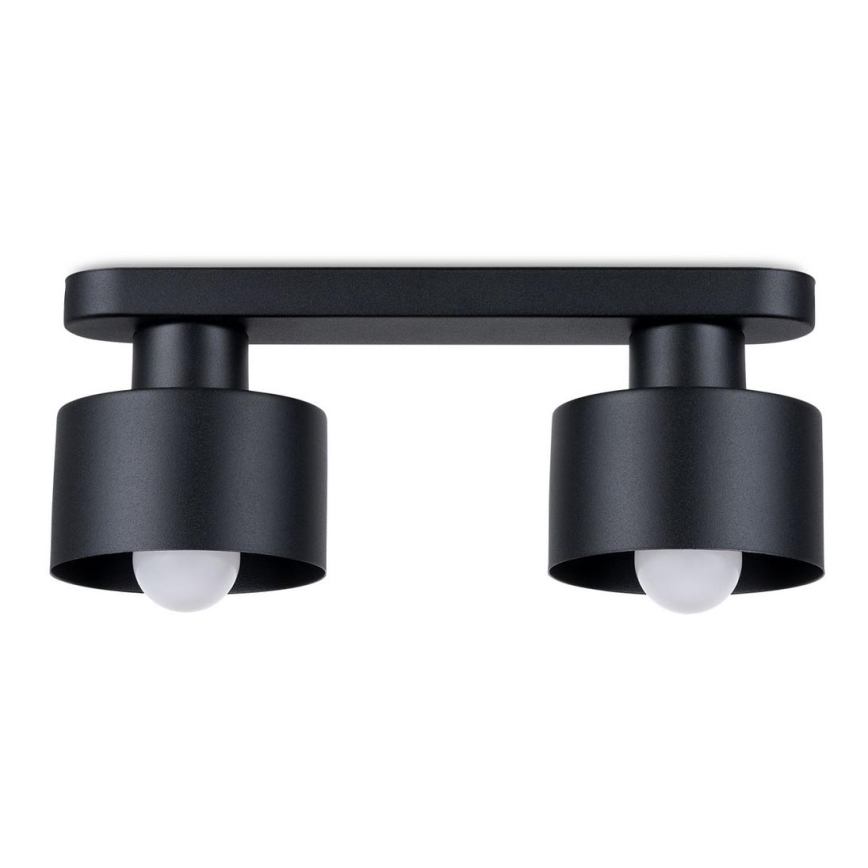 Lámpara de techo SAVAR 2xE27/60W/230V negra