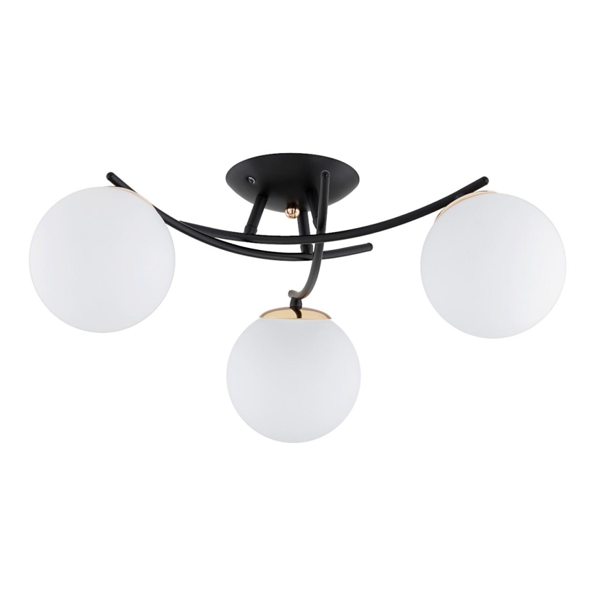 Lámpara de techo SAVI 3xE14/10W/230V negro/dorado